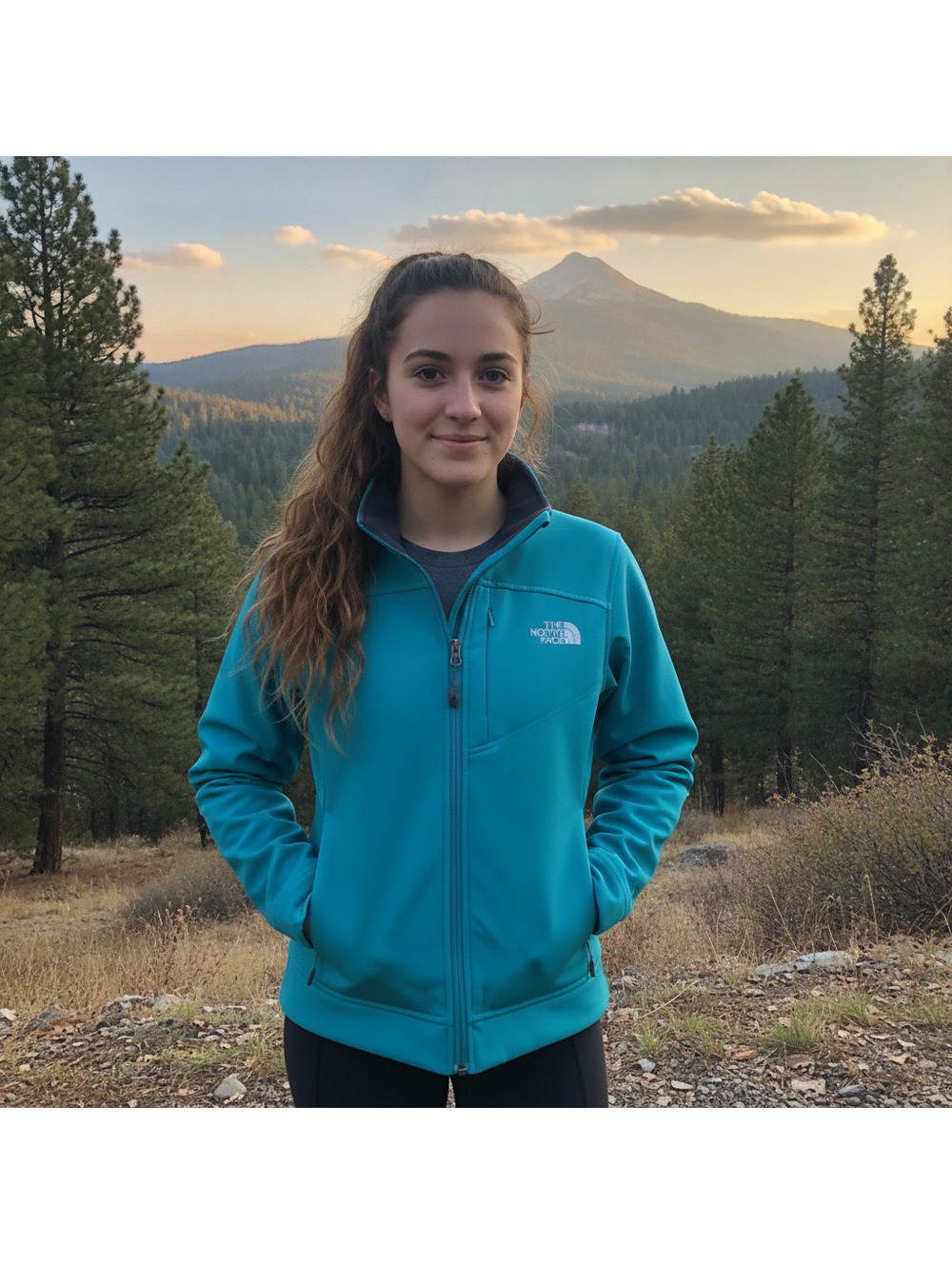 The North Face Teal Softshell Jacket for Women
